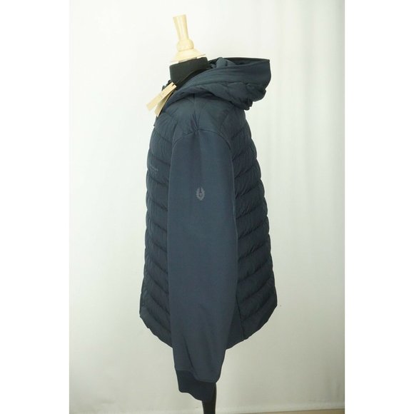 Belstaff Nevis Dark Navy Quilted Hooded Jacket Sz 48 Brand New W Tags - Picture 4 of 10